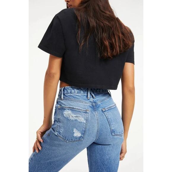 Good American Good Vintage Frayed Hem in Indigo116 Sz 2/26 NEW - Picture 16 of 16